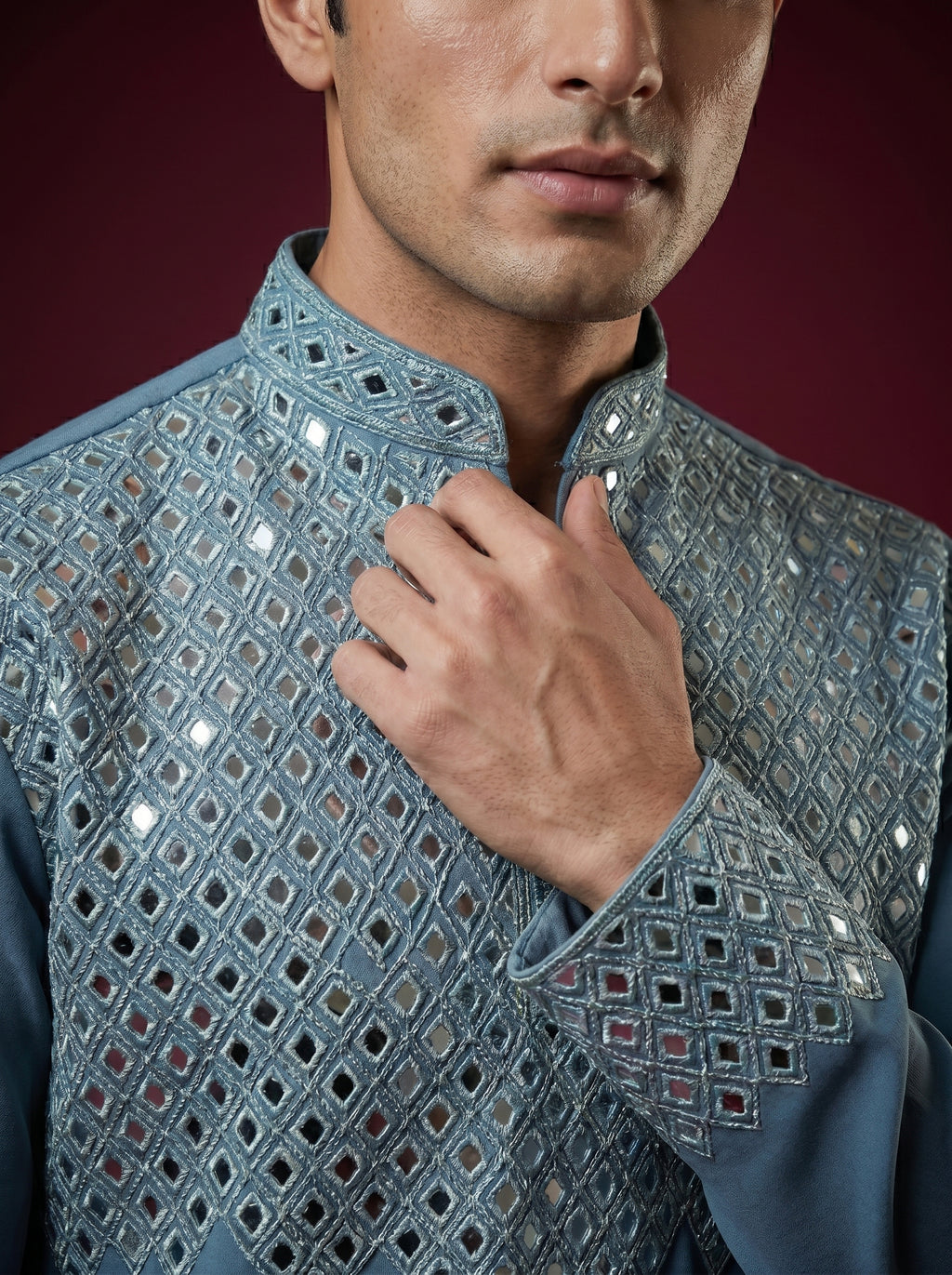 Japanese Hand Embroidered Kurta Pajama