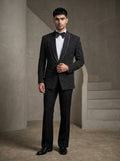Black Japanese Hand Embroidered Tuxedo
