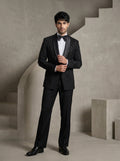 Black Japanese Hand Embroidered Tuxedo