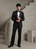 Black Japanese Hand Embroidered Tuxedo