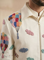 Shacket with Multi Color Thread and Hand Work