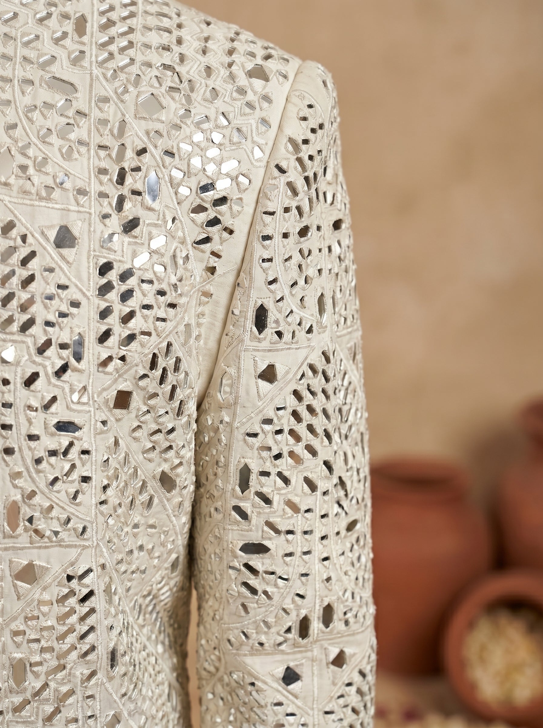 Silk Heavy Mirror Work Kurta