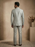 Raw silk hand embroidered bandgala