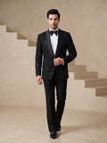 Black Japanese Hand Embroidered Tuxedo