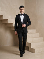 Black Japanese Hand Embroidered Tuxedo