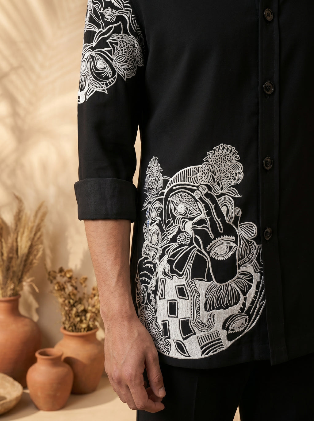 Thread work designer shirts with same pants (SH-NU05)
