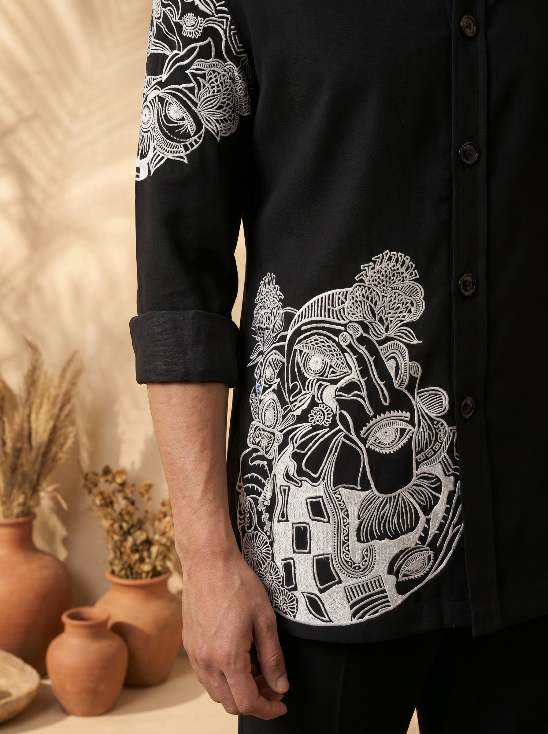 Thread work designer shirts with same pants (SH-NU05)