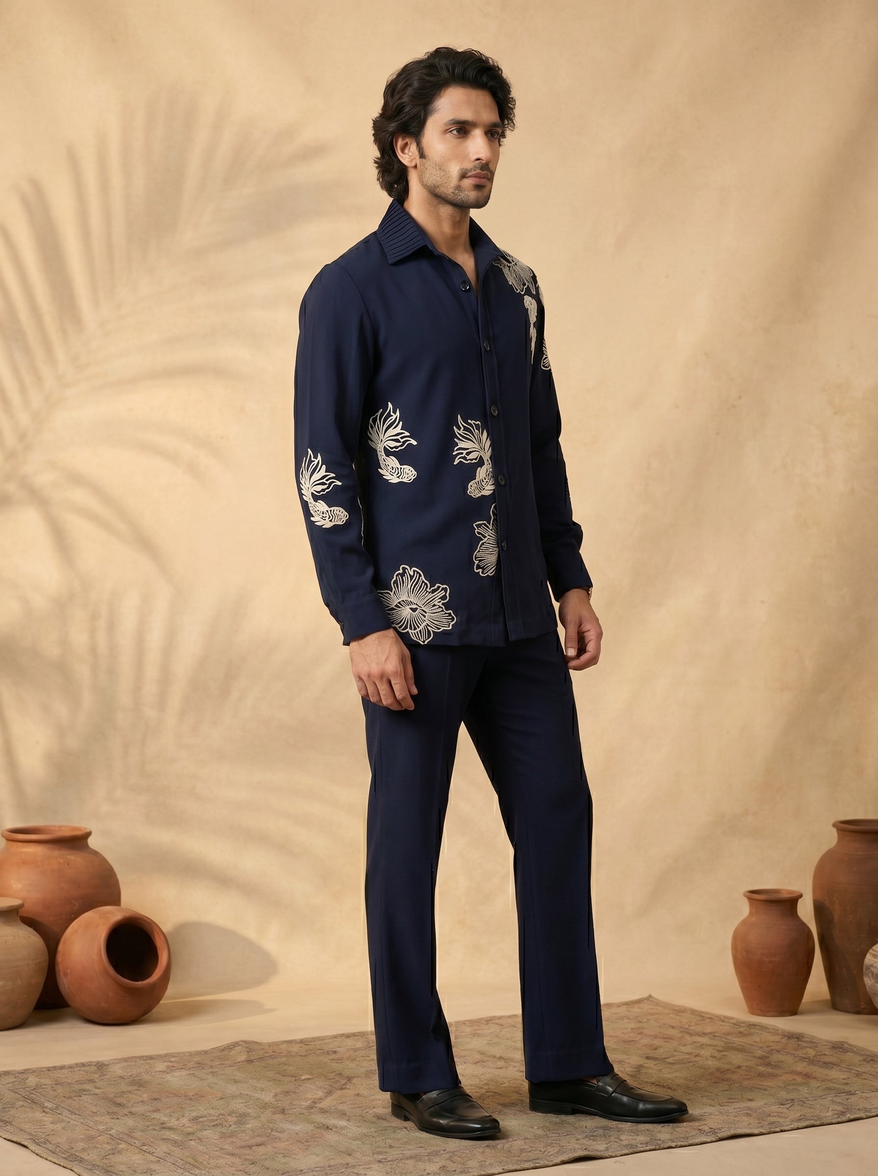 Thread work designer shirts with same pants (SH-NU04)