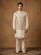 Silk Kurta Pajama Waistcoat Set