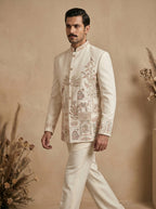 Ivory Jodhpuri with multicolor thread and hand work