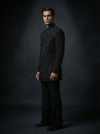 Black Jodhpuri with full hand embroidery