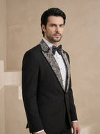 Black Japanese Hand Embroidered Tuxedo
