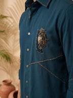 Hand Embroidered designer shirts with same pants (SH-NU01)