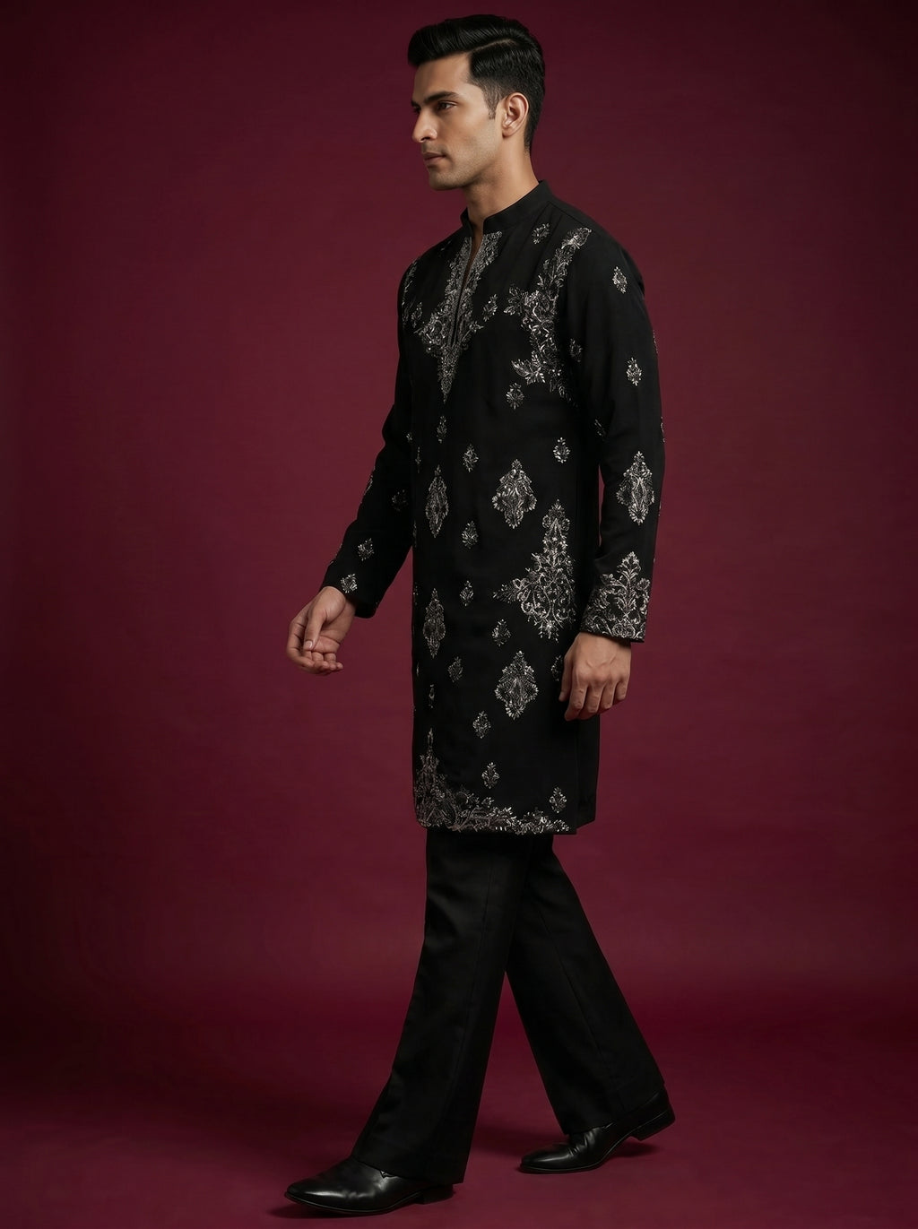 Japanese Hand Embroidered Kurta Pajama