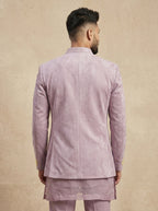 Velvet Multicolor Hand Embroidered Indo Western