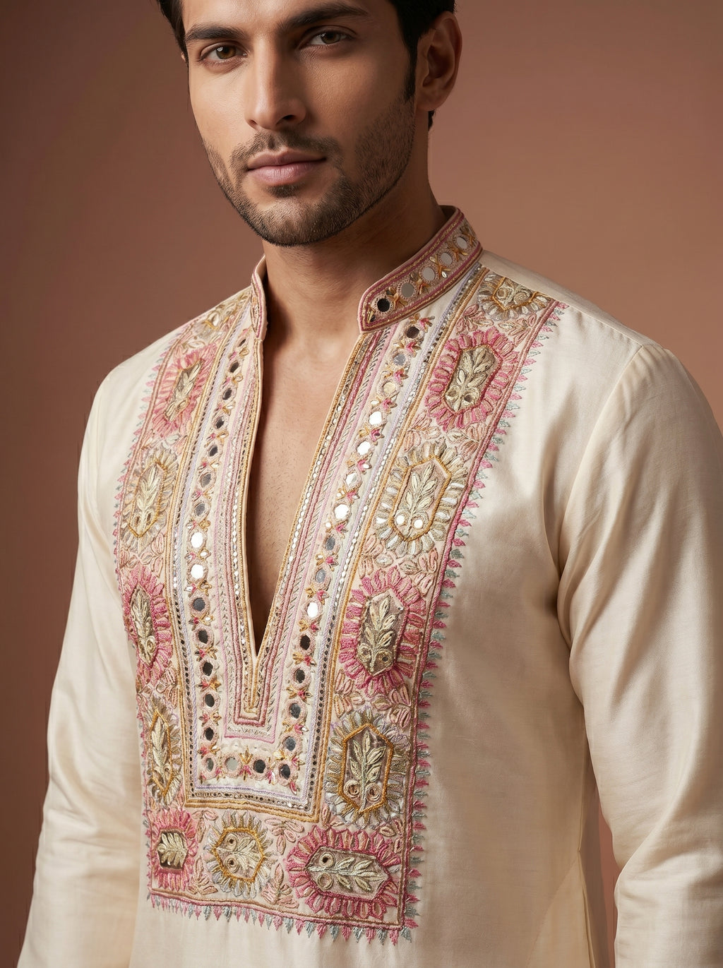 Japanese Hand Embroidered Kurta Pajama