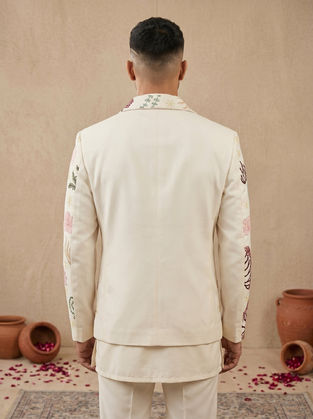 Japanese Shacket with Multi Color Thread Work