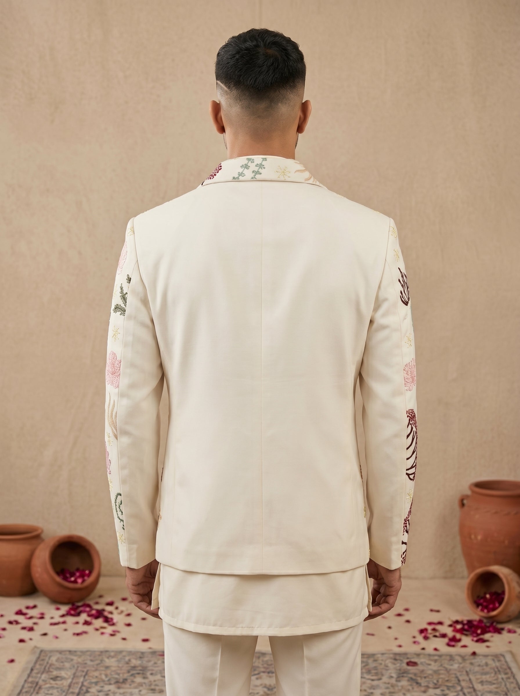 Japanese Shacket with Multi Color Thread Work