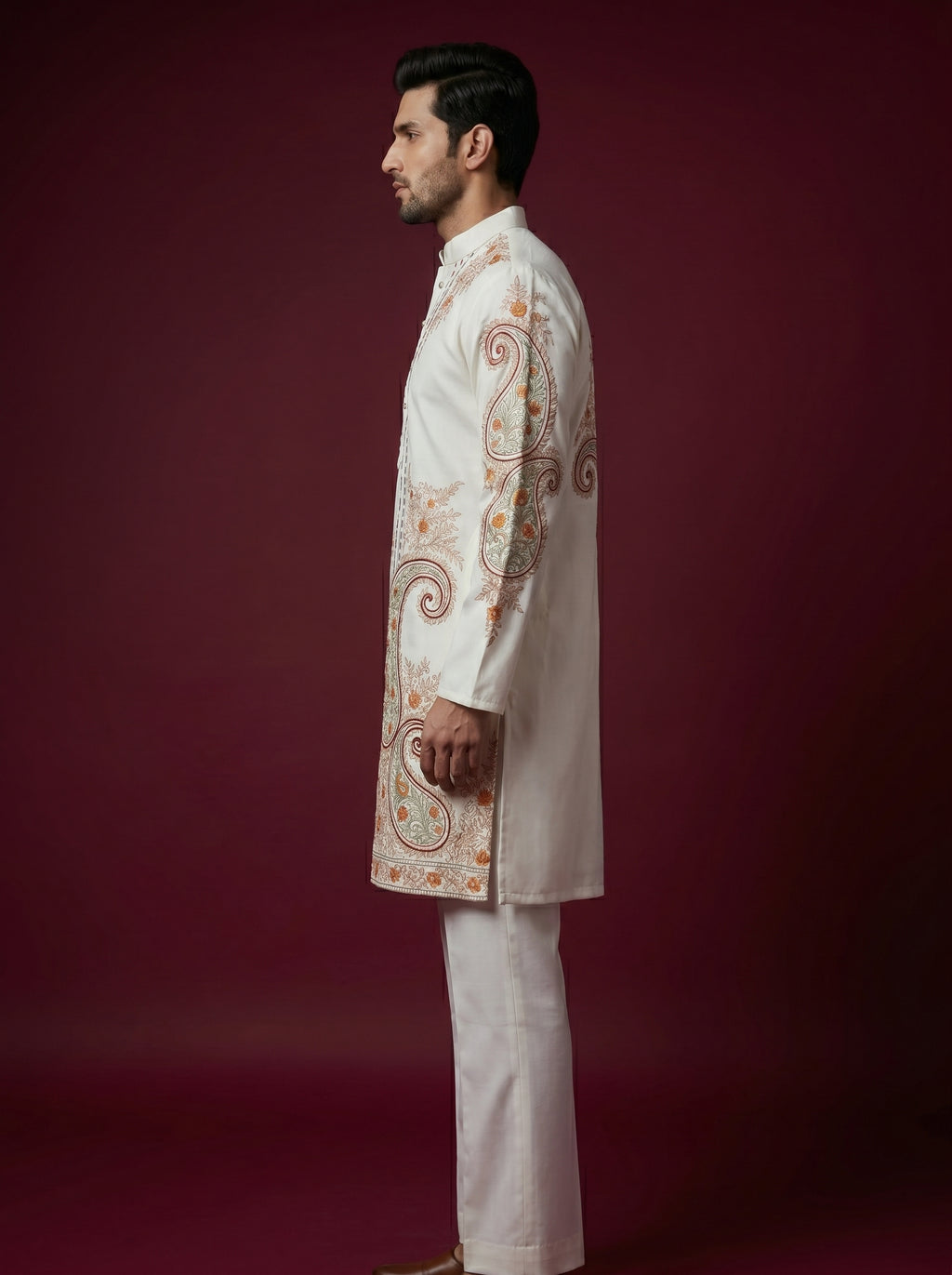 Japanese Hand Embroidered Kurta Pajama