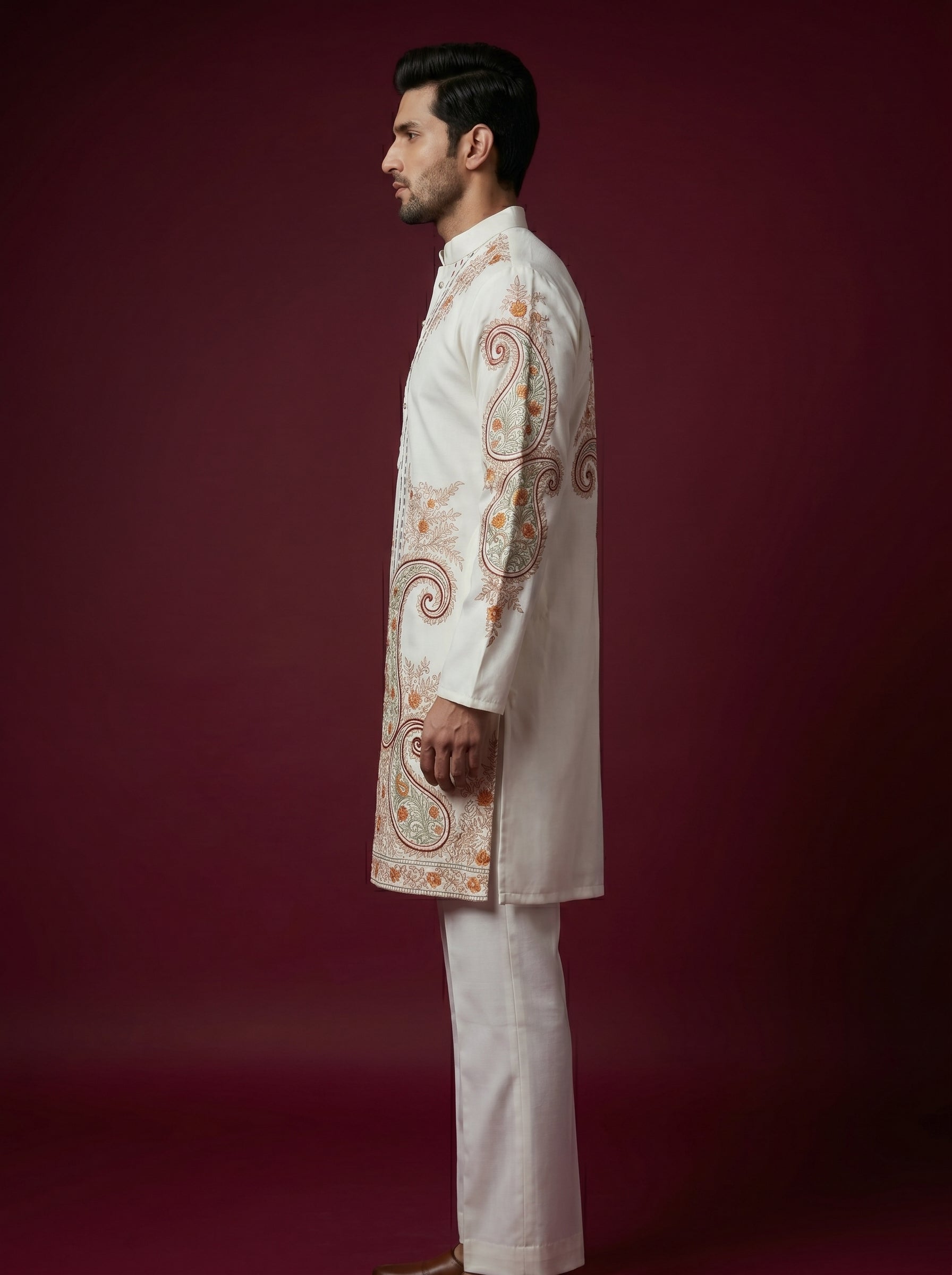 Japanese Hand Embroidered Kurta Pajama