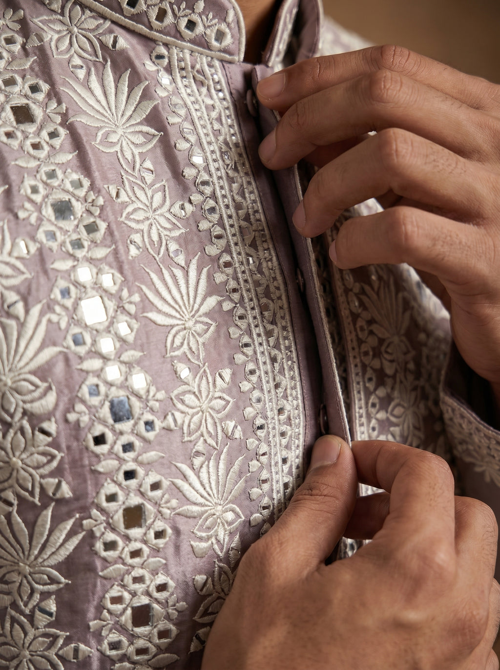 Silk Kurta Pajama Waistcoat Set