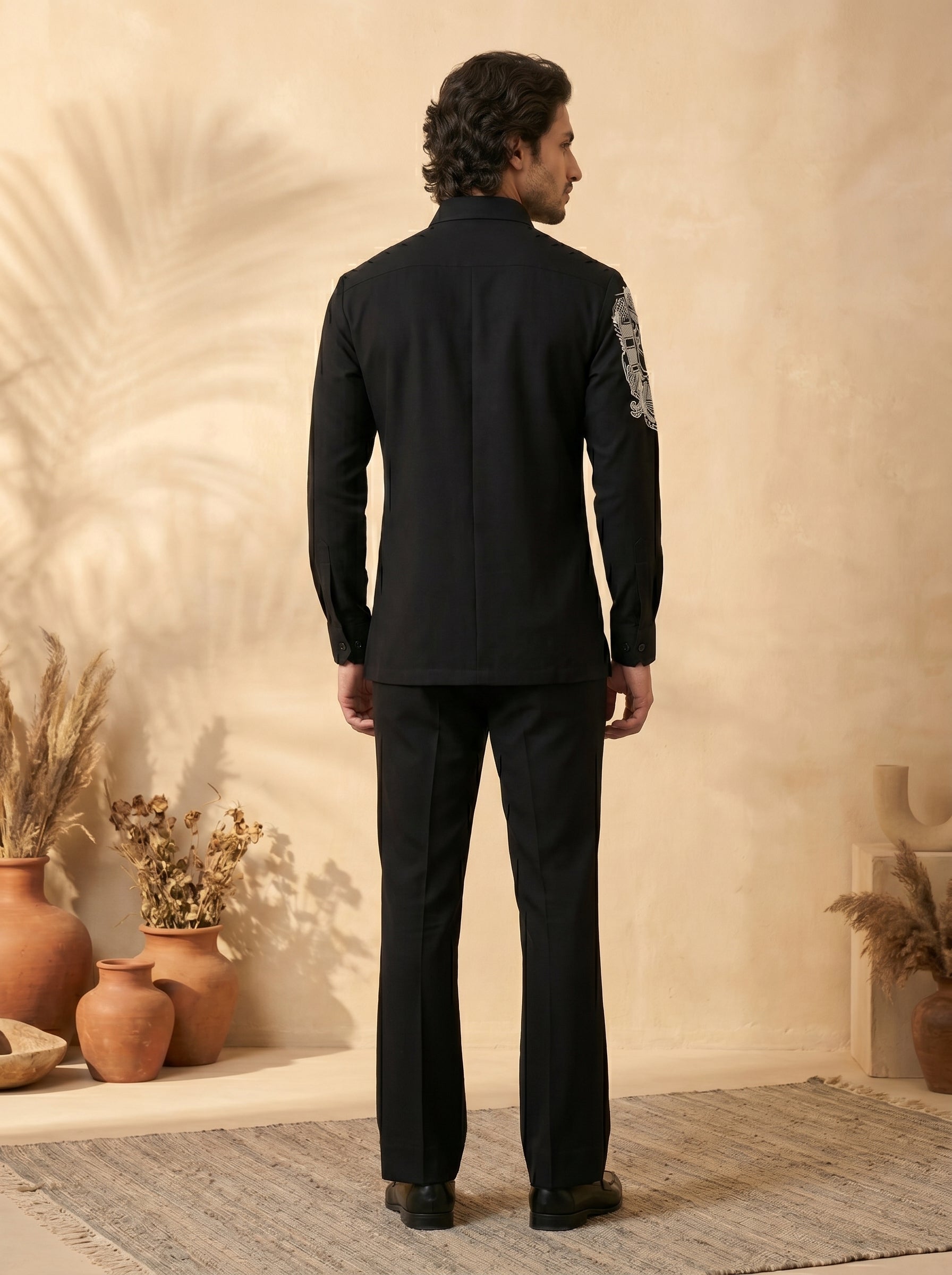 Thread work designer shirts with same pants (SH-NU05)