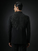 Black Jodhpuri with full hand embroidery