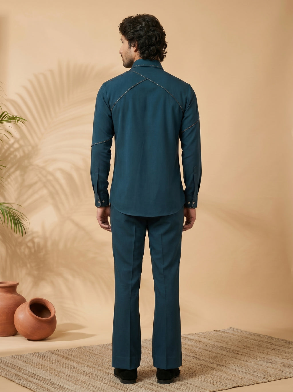 Hand Embroidered designer shirts with same pants (SH-NU01)