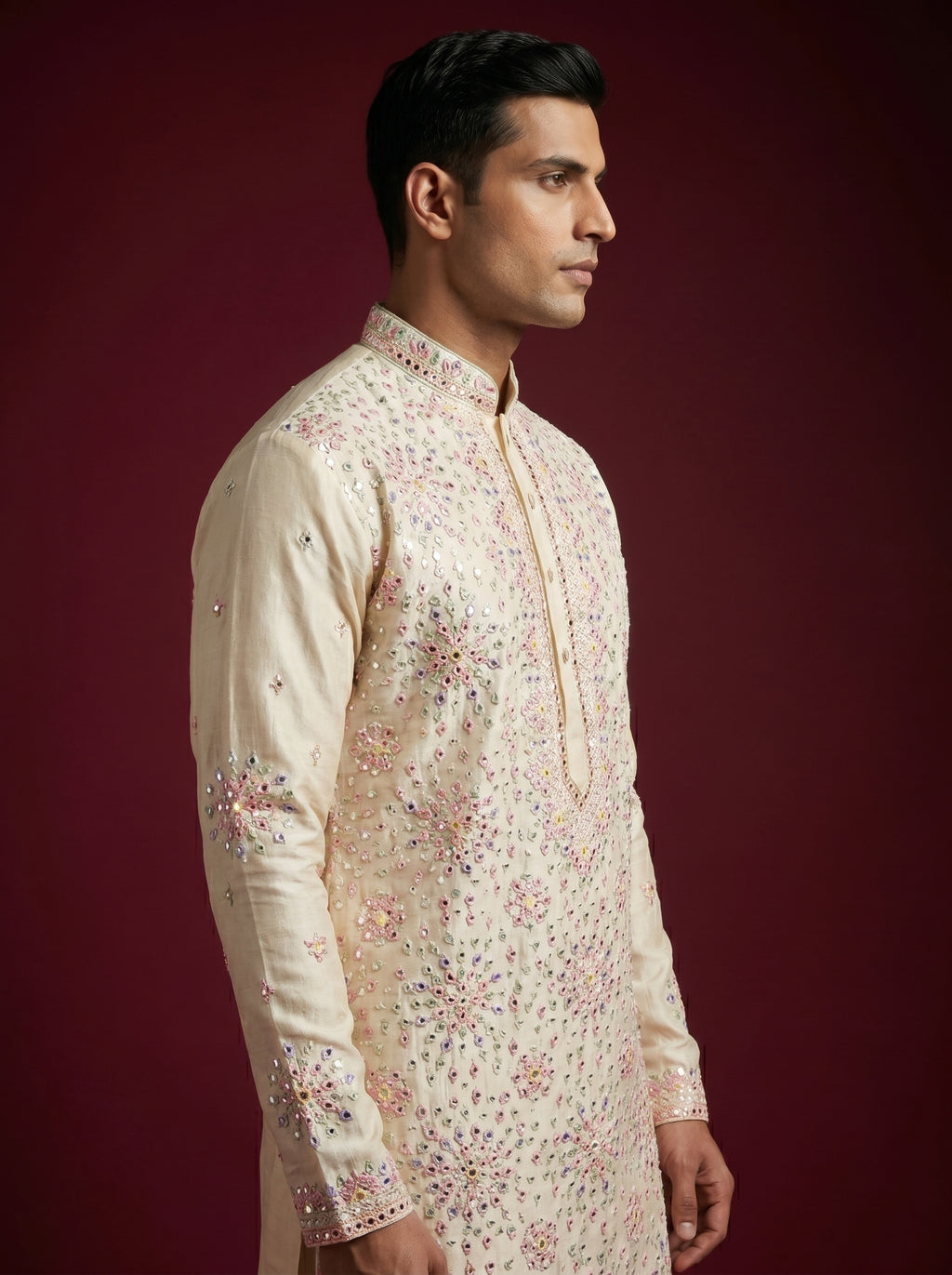 Japanese Hand Embroidered Kurta Pajama