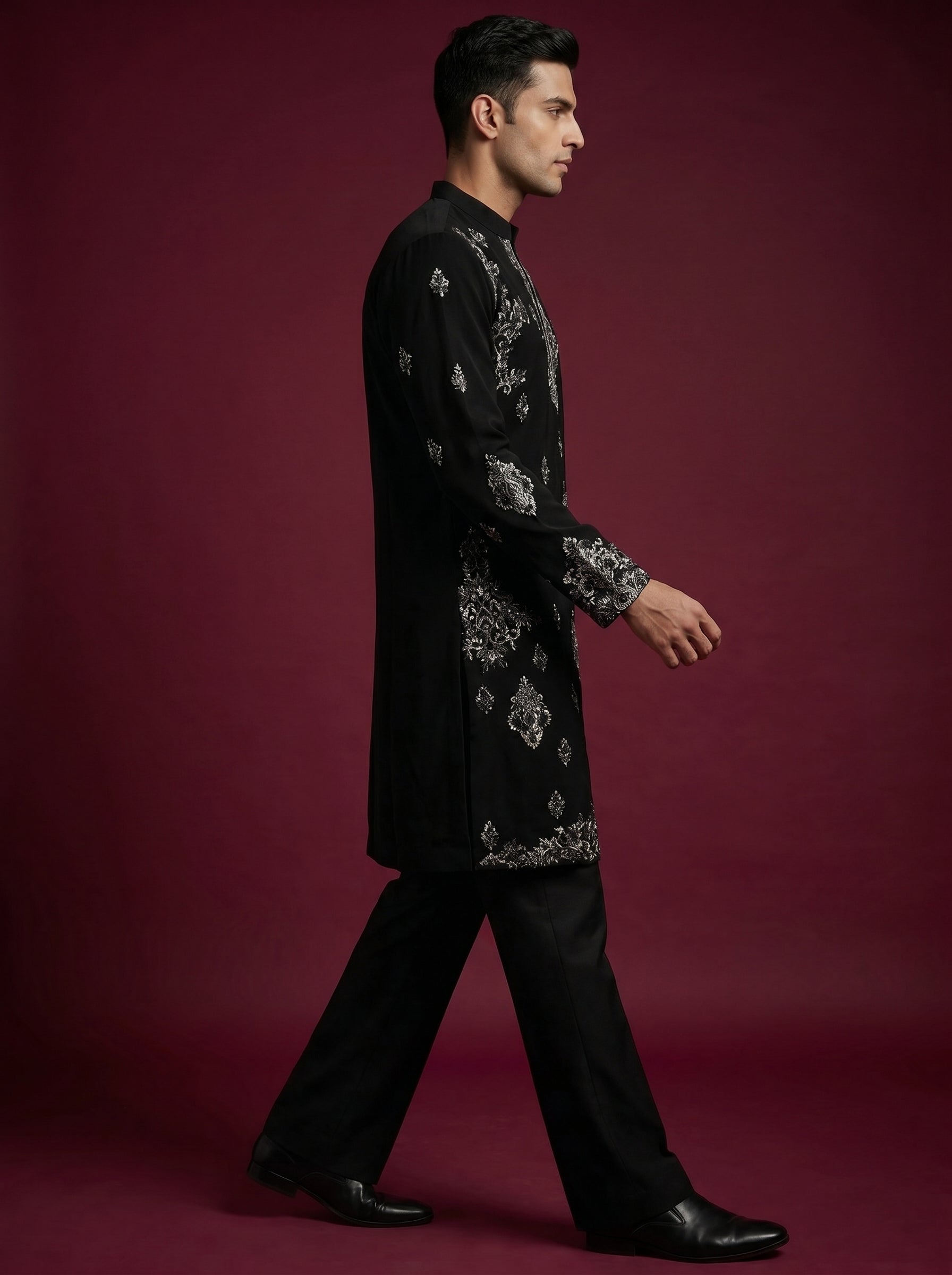Japanese Hand Embroidered Kurta Pajama