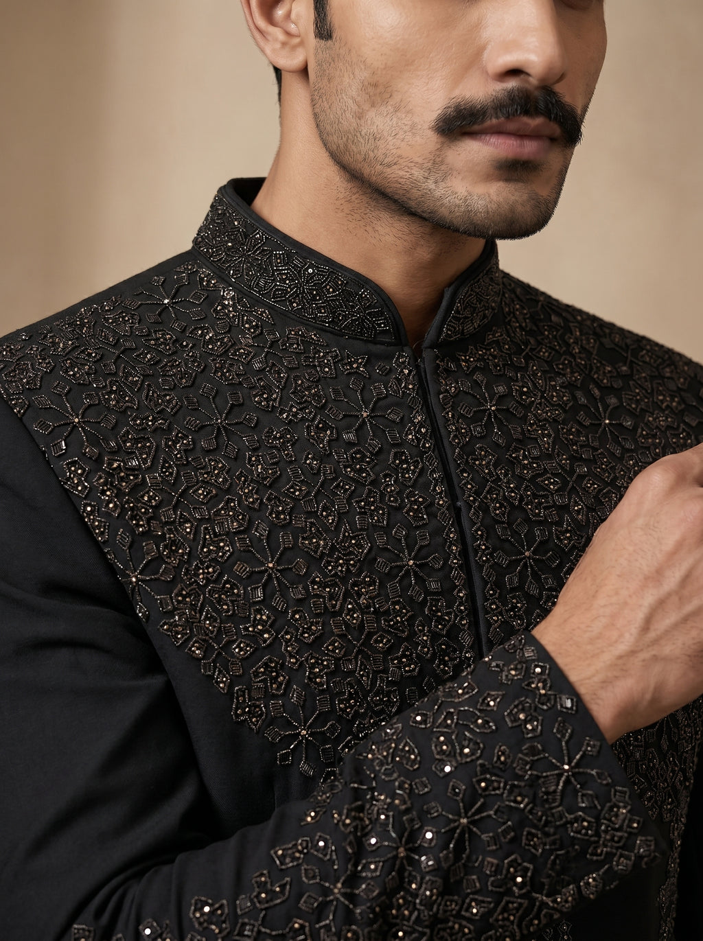 Black Hand embroided jodhpuri