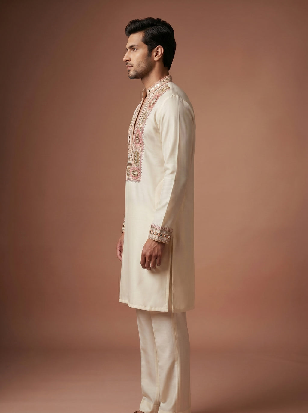 Japanese Hand Embroidered Kurta Pajama