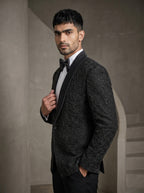 Black Japanese Hand Embroidered Tuxedo
