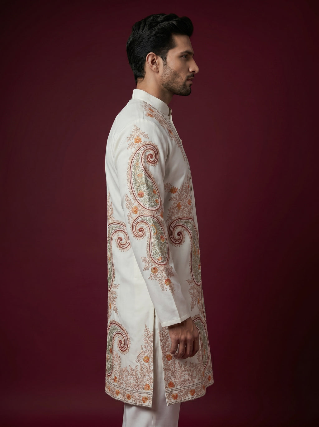 Japanese Hand Embroidered Kurta Pajama