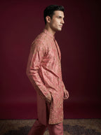 Tissue Fabric Hand Embroidered Kurta Pajama