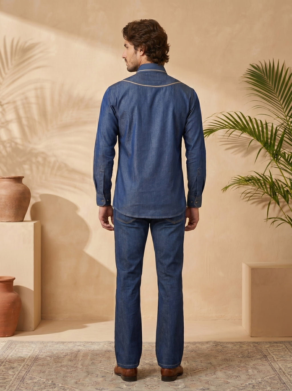 Hand embroidered designer shirts with same pants (SH-NU11)