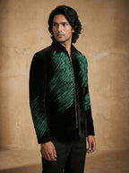 Hand painted and hand work velvet shacket