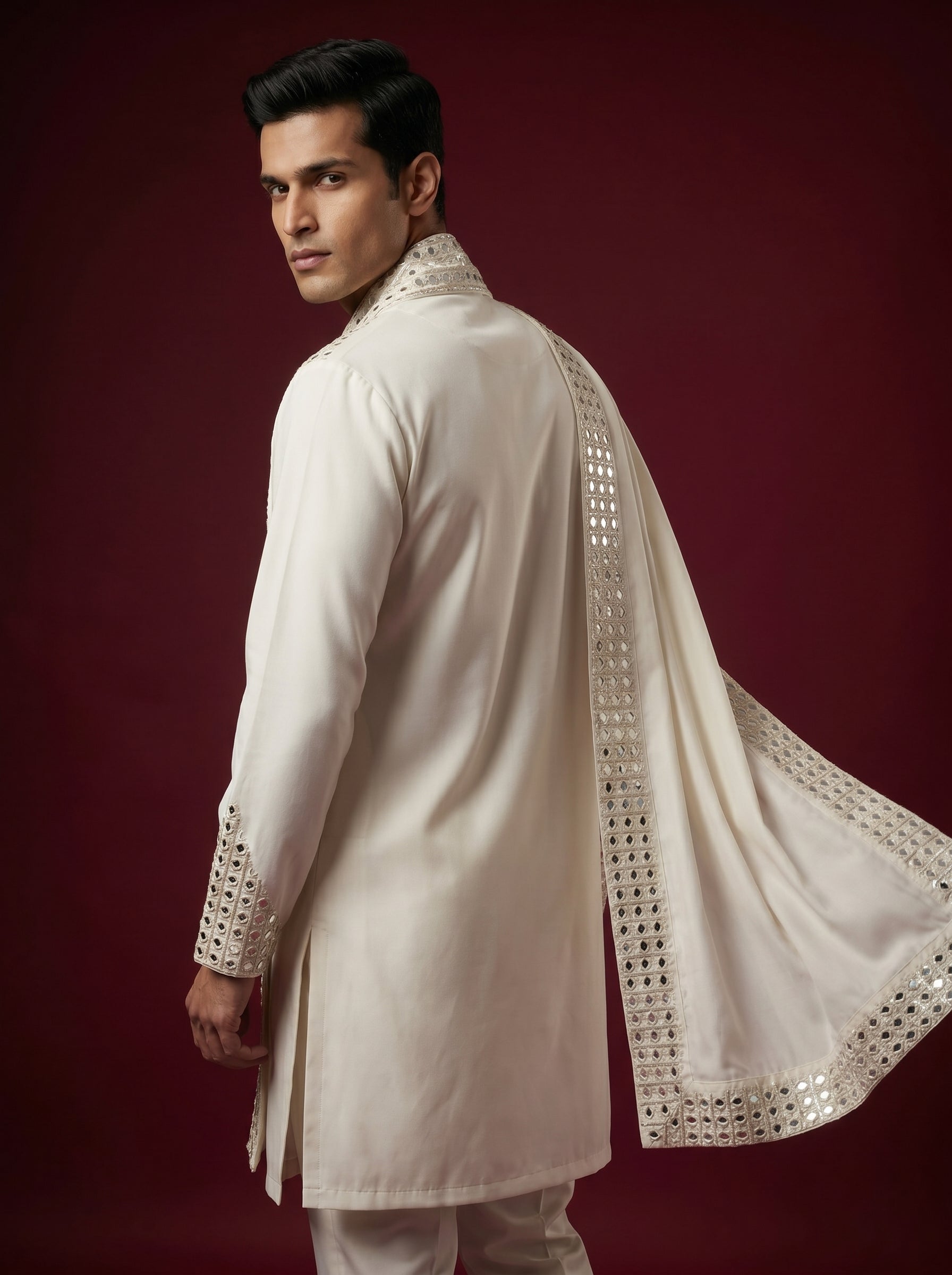 Japanese Hand Embroidered Kurta Pajama