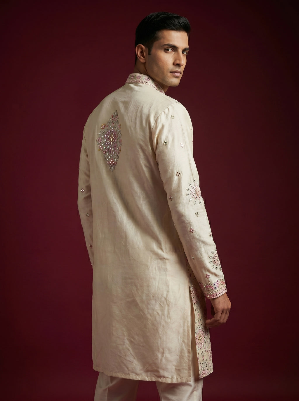 Japanese Hand Embroidered Kurta Pajama
