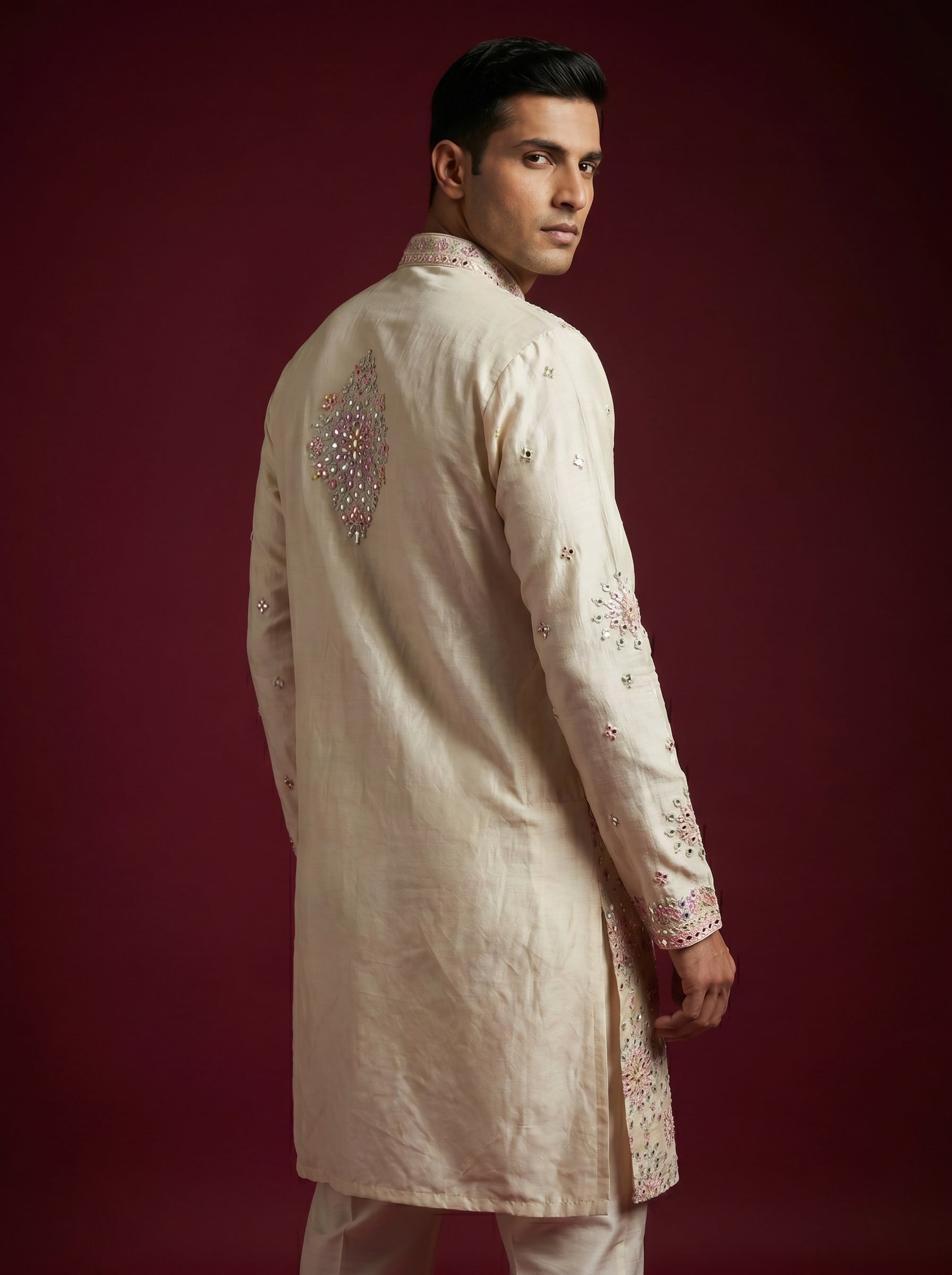 Japanese Hand Embroidered Kurta Pajama