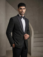 Black Japanese Hand Embroidered Tuxedo