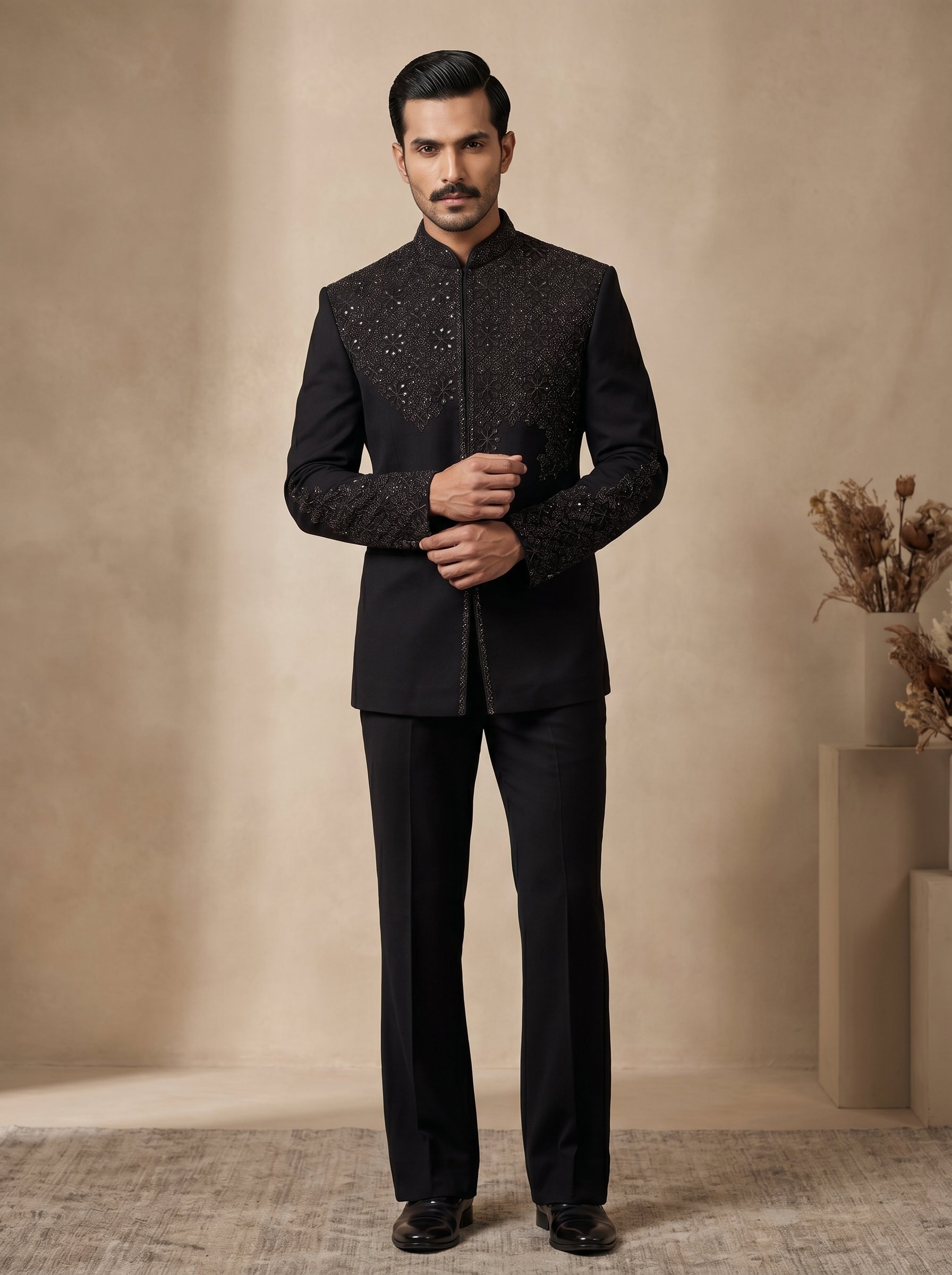 Black Hand embroided jodhpuri