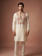 Japanese Hand Embroidered Kurta Pajama
