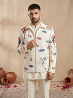 Shacket with Multi Color Thread and Hand Work