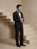 Black Japanese Hand Embroidered Tuxedo