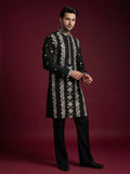 Silk Mirror Embroidered Kurta Pajama
