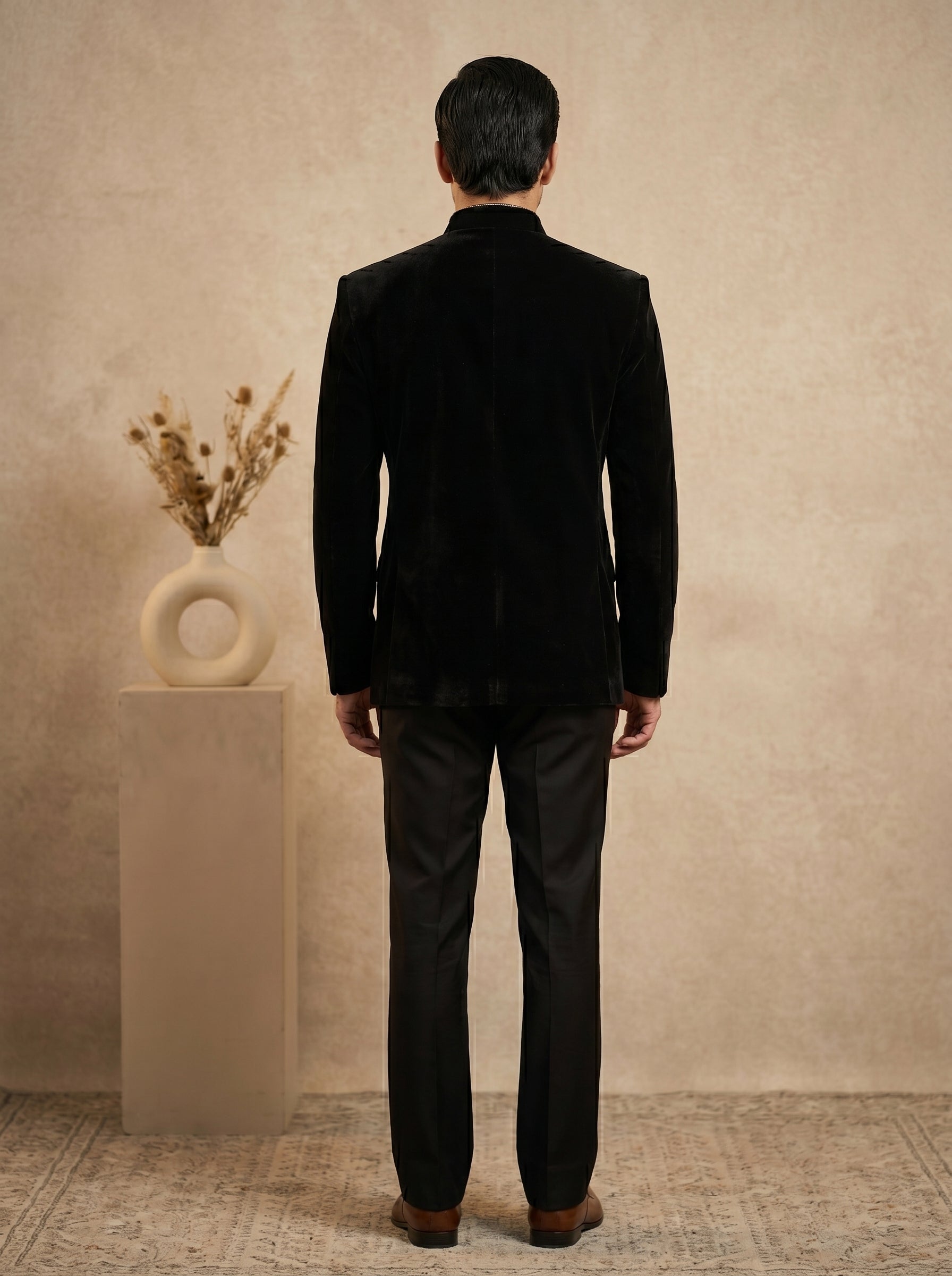 Velvet hand embroidered jodhpuri
