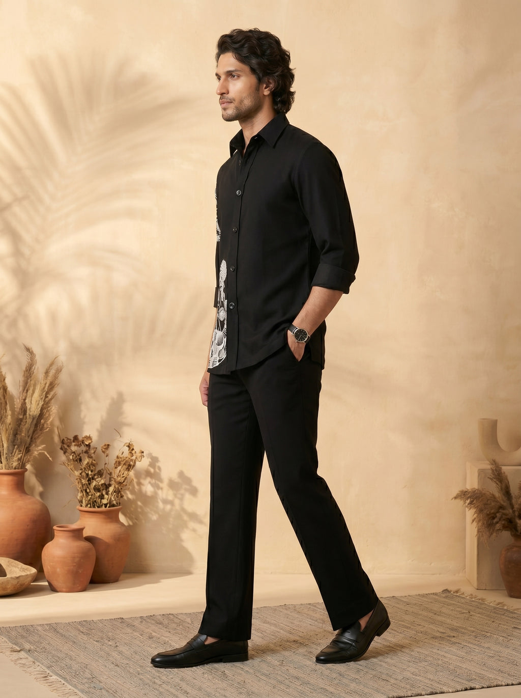Thread work designer shirts with same pants (SH-NU05)