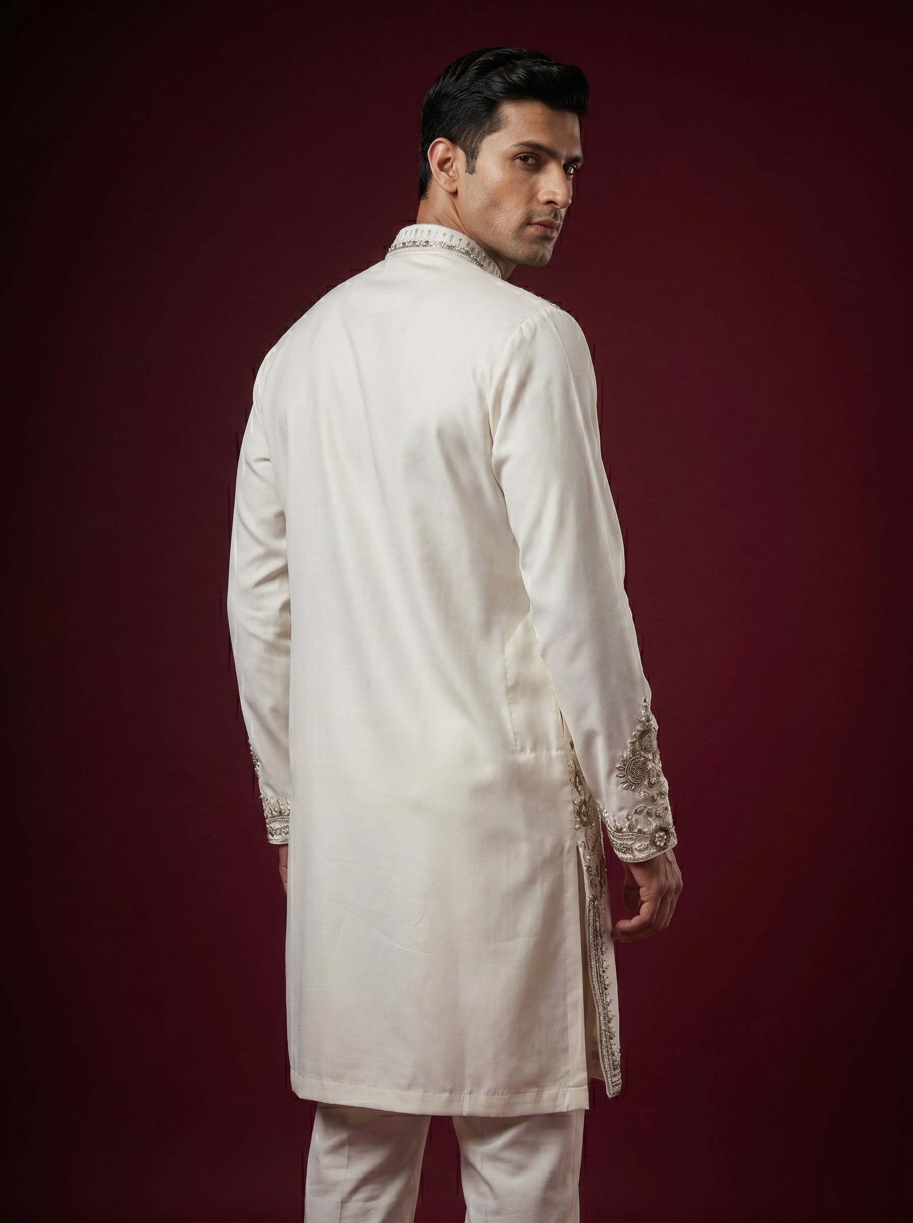 Japanese Hand Embroidered Kurta Pajama