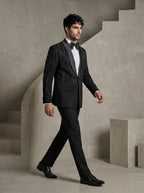 Black Japanese Hand Embroidered Tuxedo